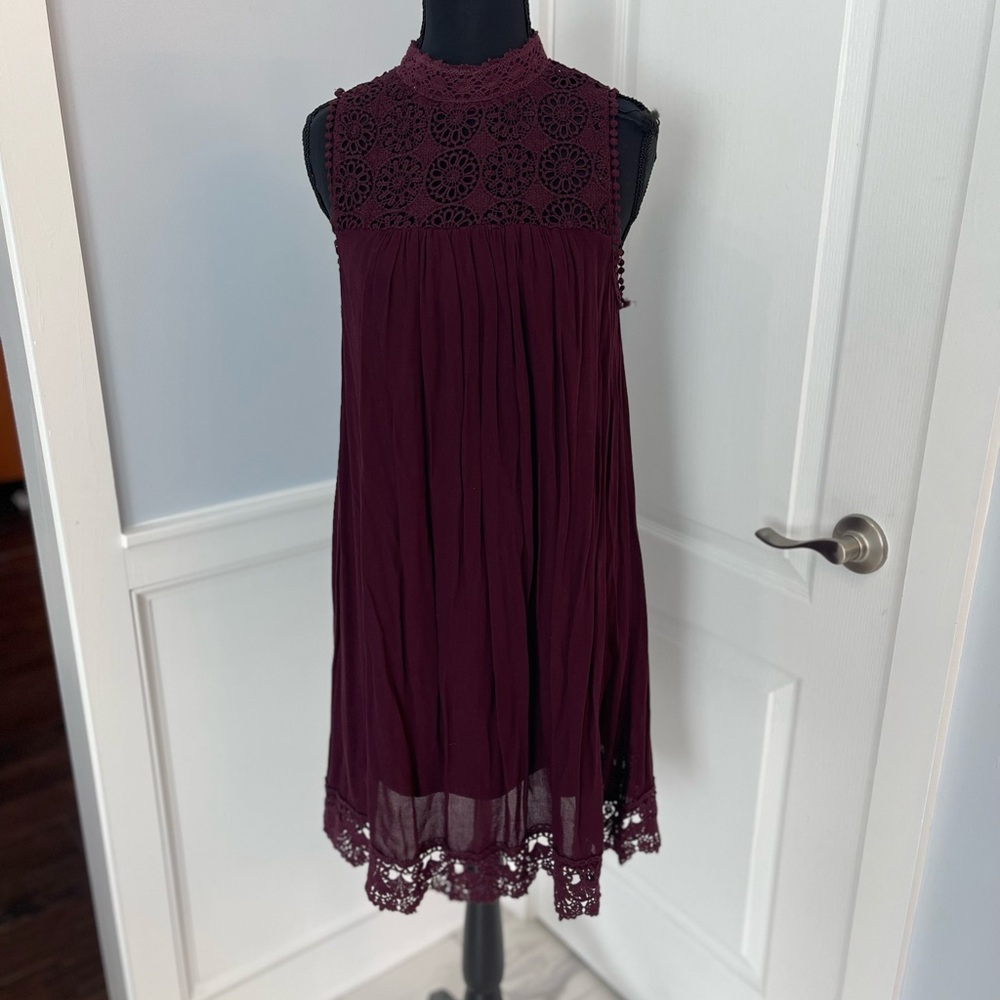 Altar’d State Burgundy Lace Dress